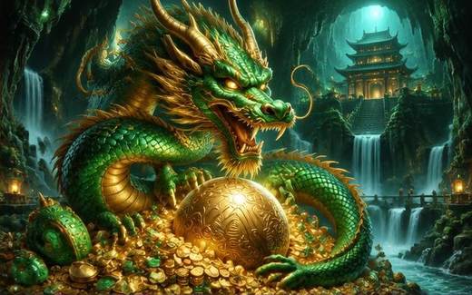 Emerald Dragon — ilustrație de joc