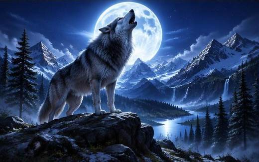 Lunar Wolf — ilustrație de joc