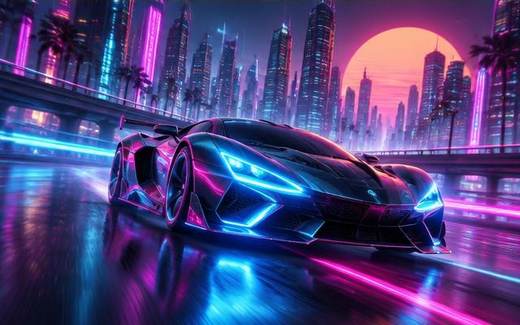 Neon Velocity — ilustrație de joc