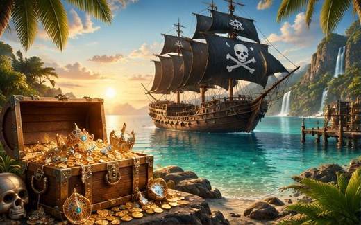 Pirate Gold Bay — ilustrație de joc