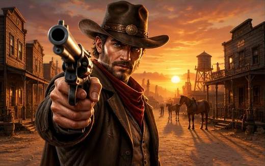 Sunset Outlaw — ilustrație de joc