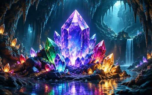 Crystal Cavern — ilustrație de joc