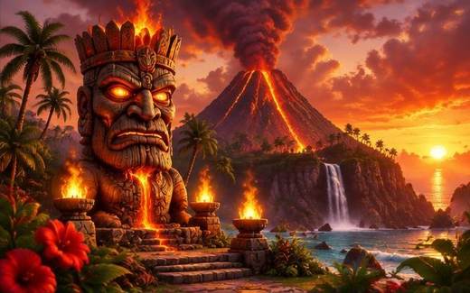 Tiki Inferno — ilustrație de joc