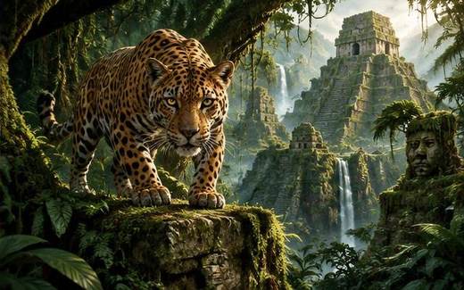Jaguar Temple — ilustrație de joc
